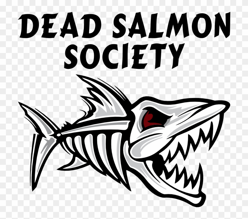 Dead Salmon Society T-shirt - Fish Skeleton Logo Clipart #221899