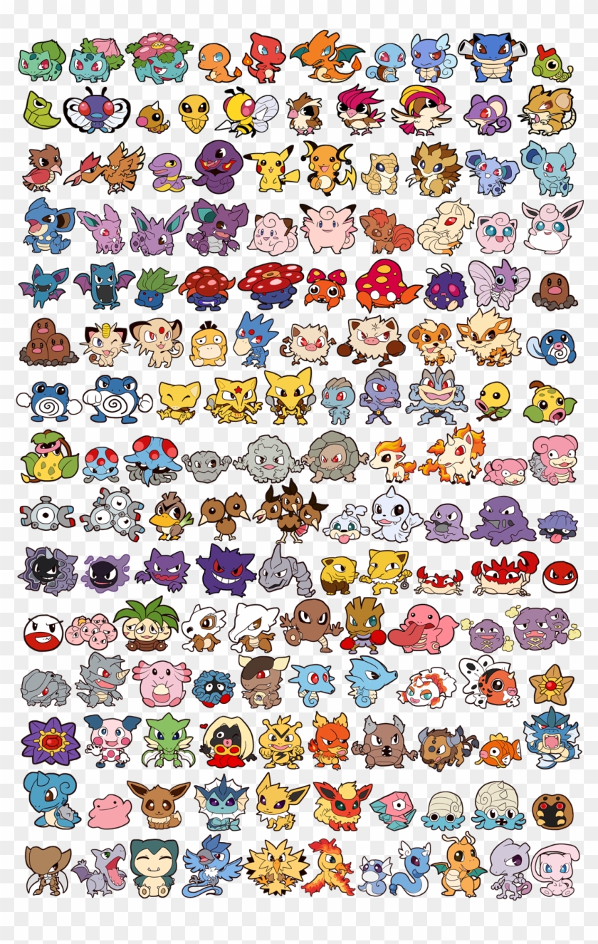 150 Cute Pokemon And Mewtwo Clipart #222128
