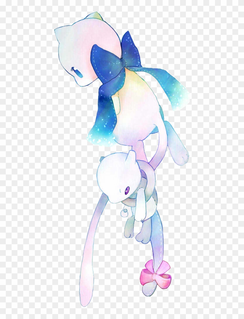 Mew And Mewtwo Plushie - Mew Pokemon Fan Art Clipart