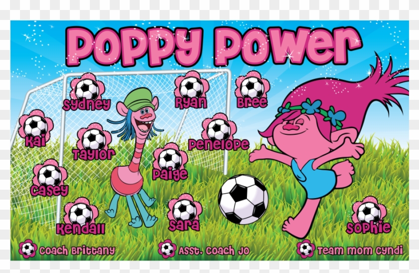 3'x5′ Vinyl Banner Poppy Power - Cartoon Clipart #222431
