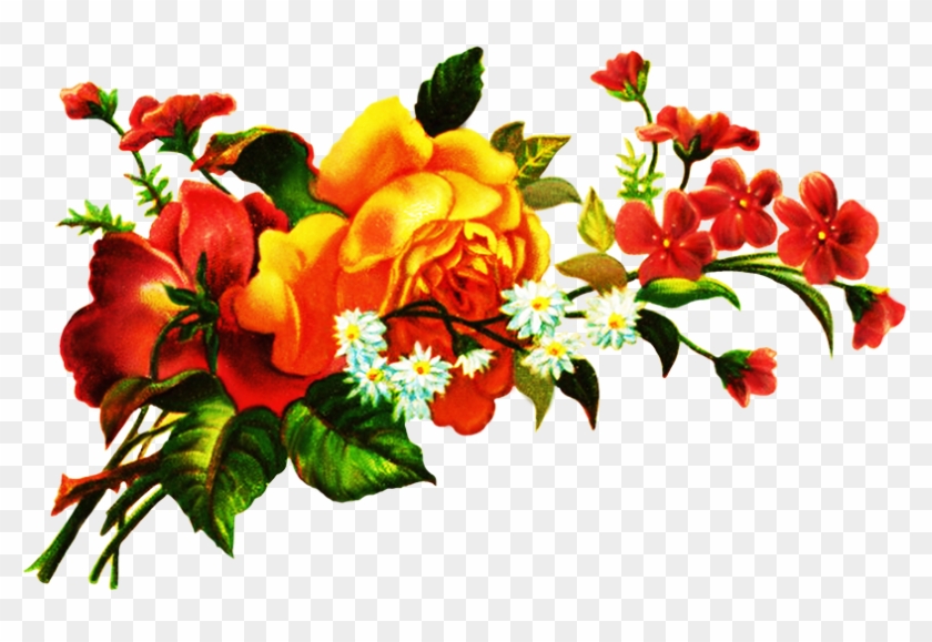 827 X 564 39 - Flower Frame Clip Art Border - Png Download