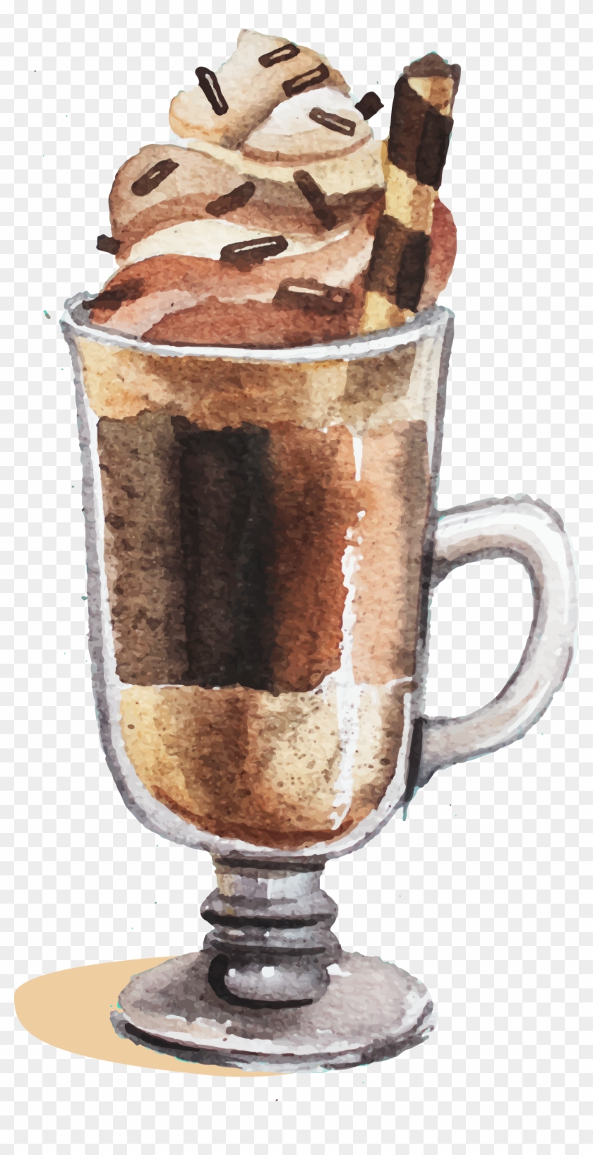 Free Png Download Hot Cup Chocolate Png Images Background - Food Dessert Watercolor Png Clipart