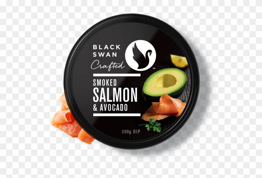 Smoked Salmon & Avocado - Hummus Dip Black Swan Clipart