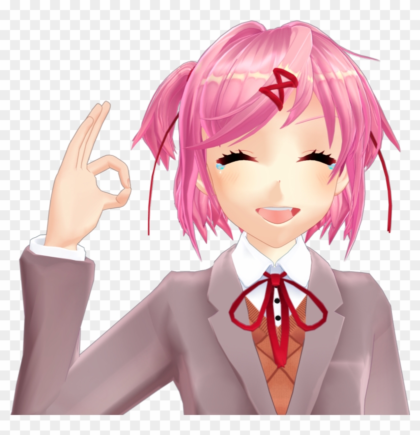 View Samegoogleiqdbsaucenao Natsuki Laughing , - Mmd Natsuki Ddlc Clipart #222680