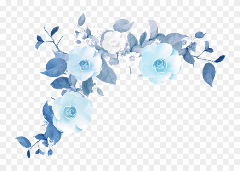 Flower Png Tumblr - Blue Watercolor Flowers Png Clipart