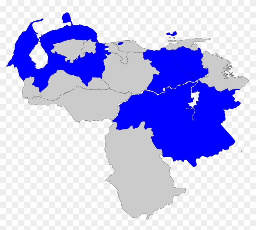 Estados De Venezuela En Primarias De La Mud 2015 - Venezuela Capital City Map Clipart #222861