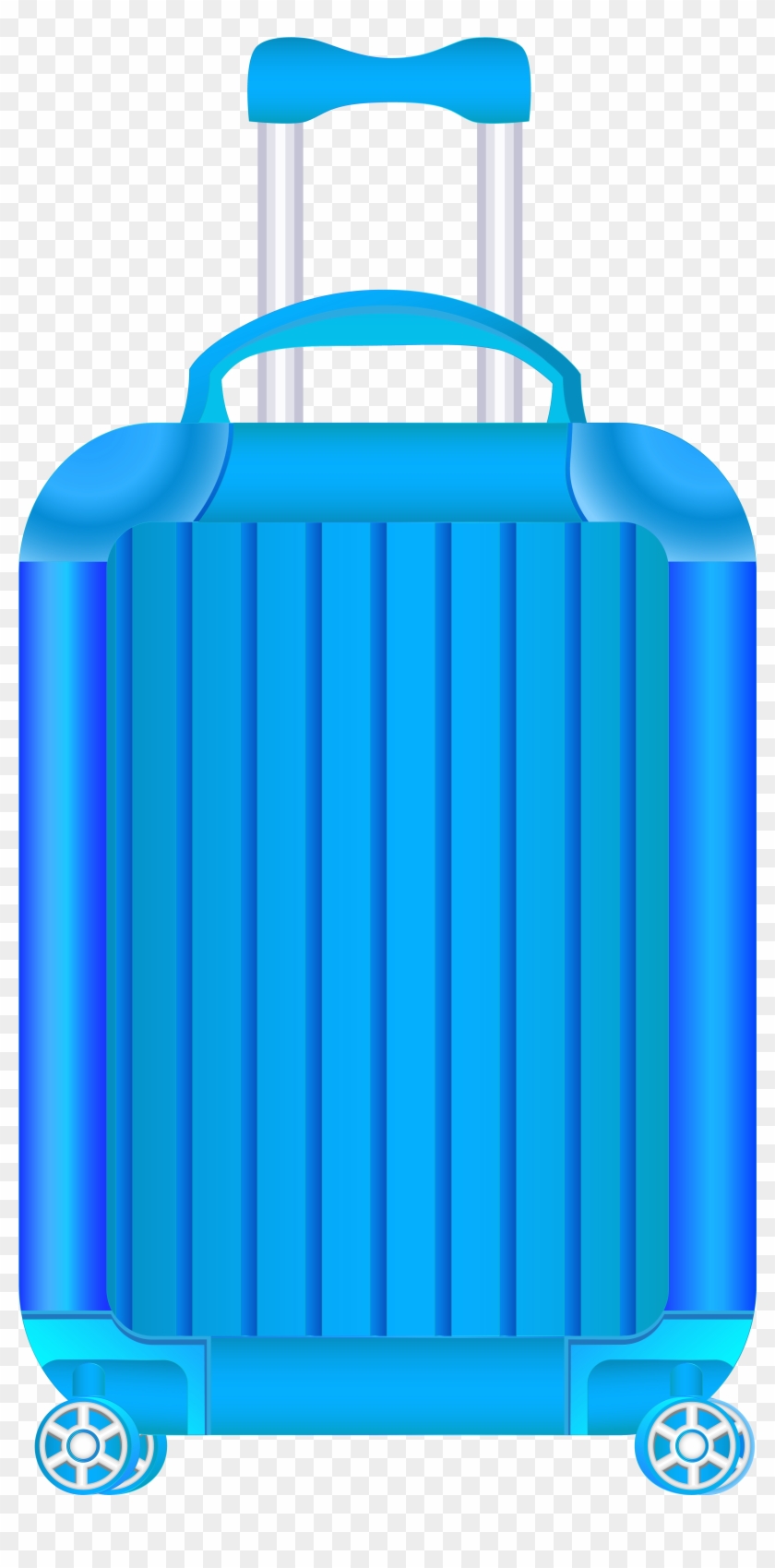 Blue Trolley Suitcase Png Clipart Image - Luggage Clipart Transparent Background #223264