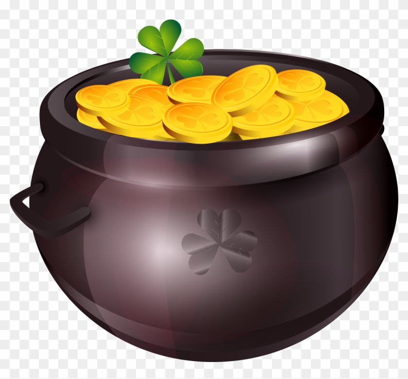 Pot Of Gold Png Clipart Image - Pot Of Gold Clipart Transparent #223355