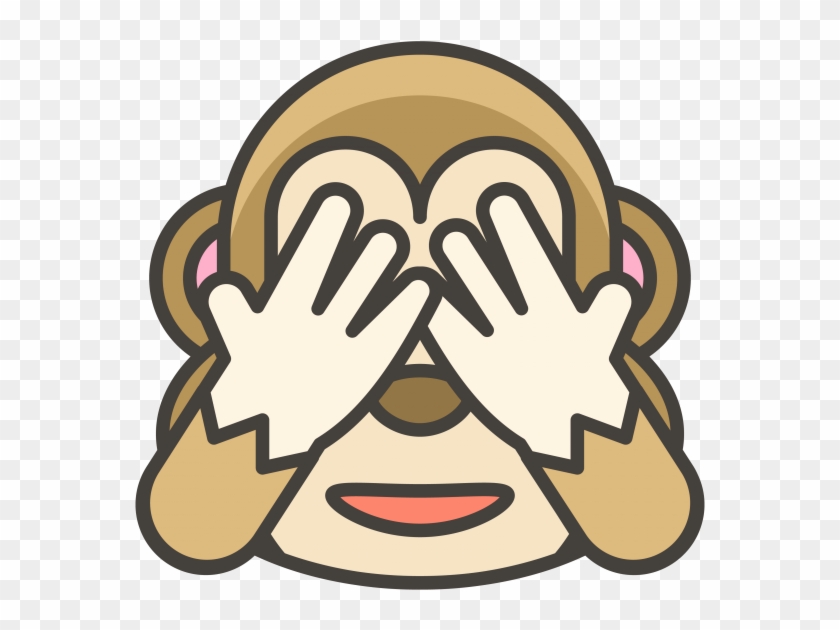 See No Evil Monkey Emoji - Monkey Clipart