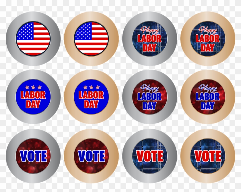 Icon, Button, Internet, Holiday, Labor, Day, Flag - Circle Clipart #223688
