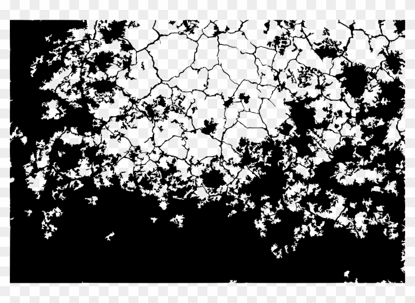 Medium Image - Cracked Texture Black And White Transparent Clipart #223806
