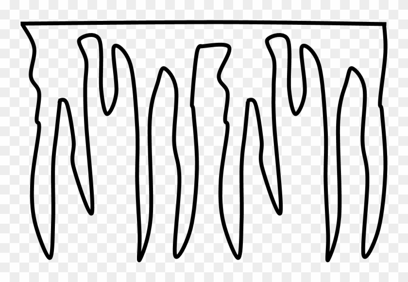 Icicle, Black And White, Png - Calligraphy Clipart #223930