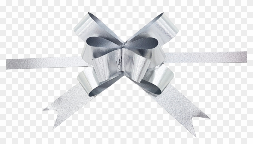 Silver Ribbon Bow Png Graphic Black And White Clipart