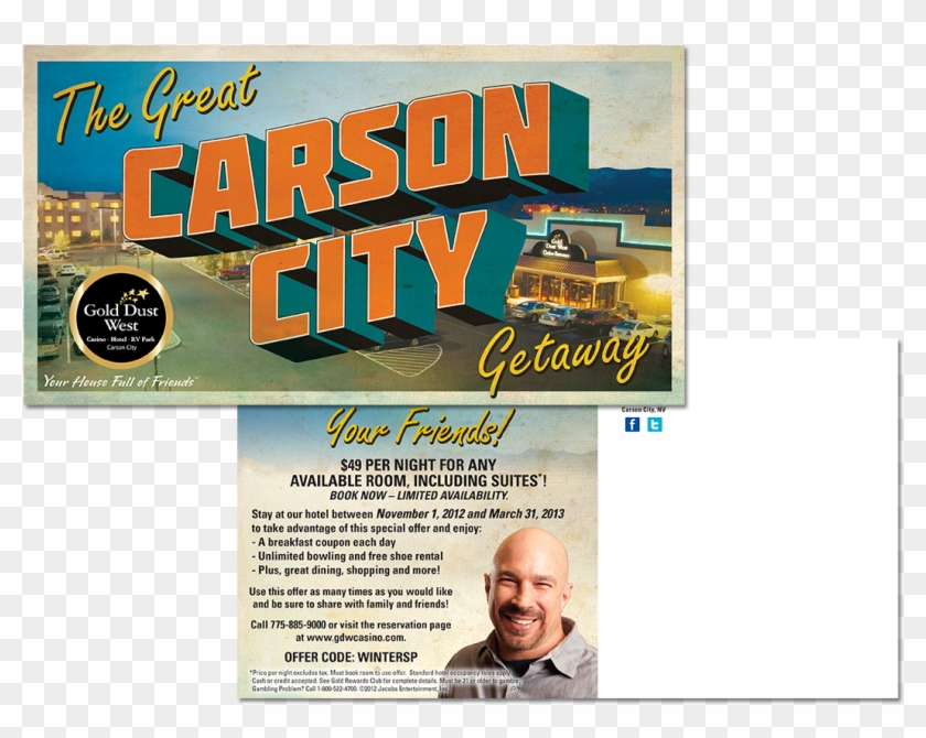 Gold Dust West Getaway Mailer - Flyer Clipart