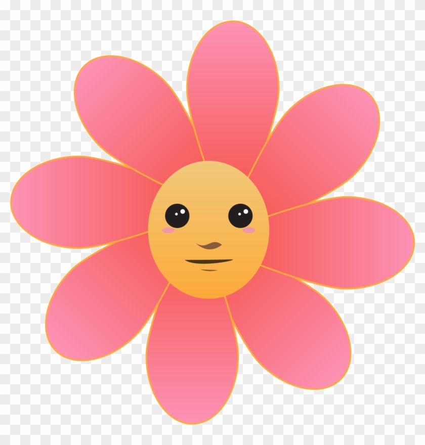 Big Image - Red Flower Face Clipart #225236