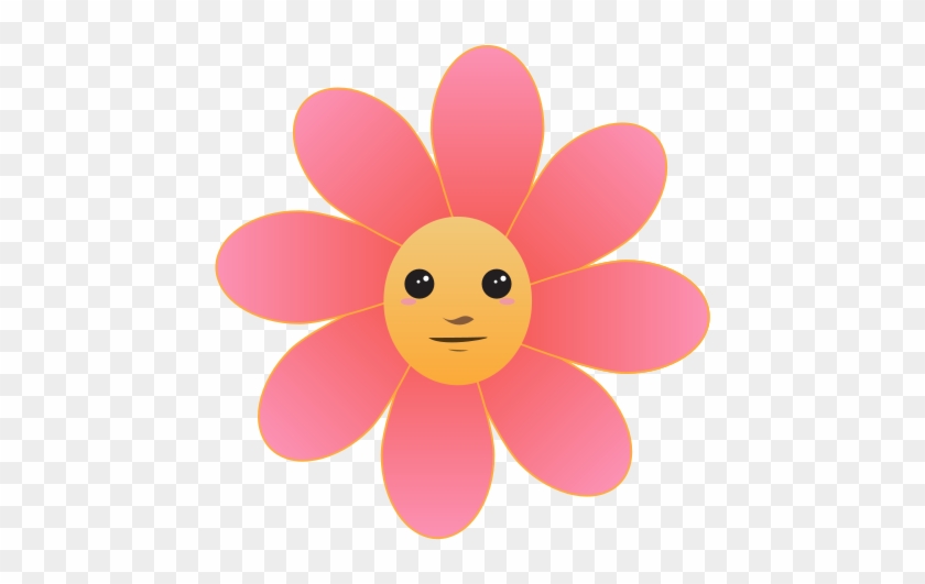 Red Flower Face Clipart