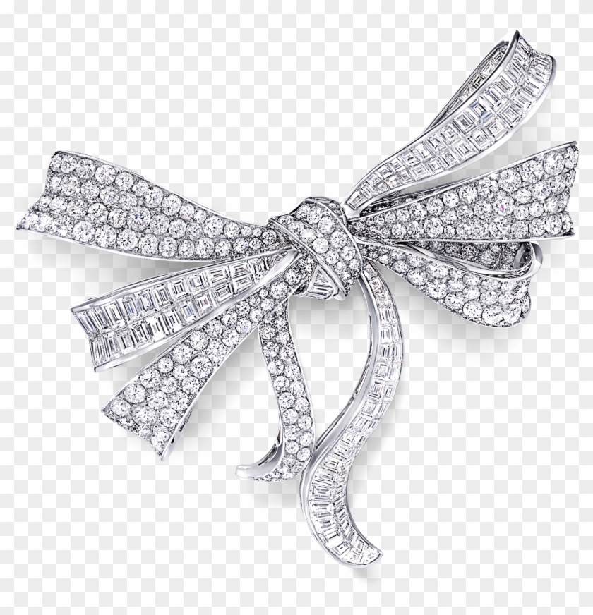 A Graff Diamond Bow Motif Brooch - Graff Bow Clipart
