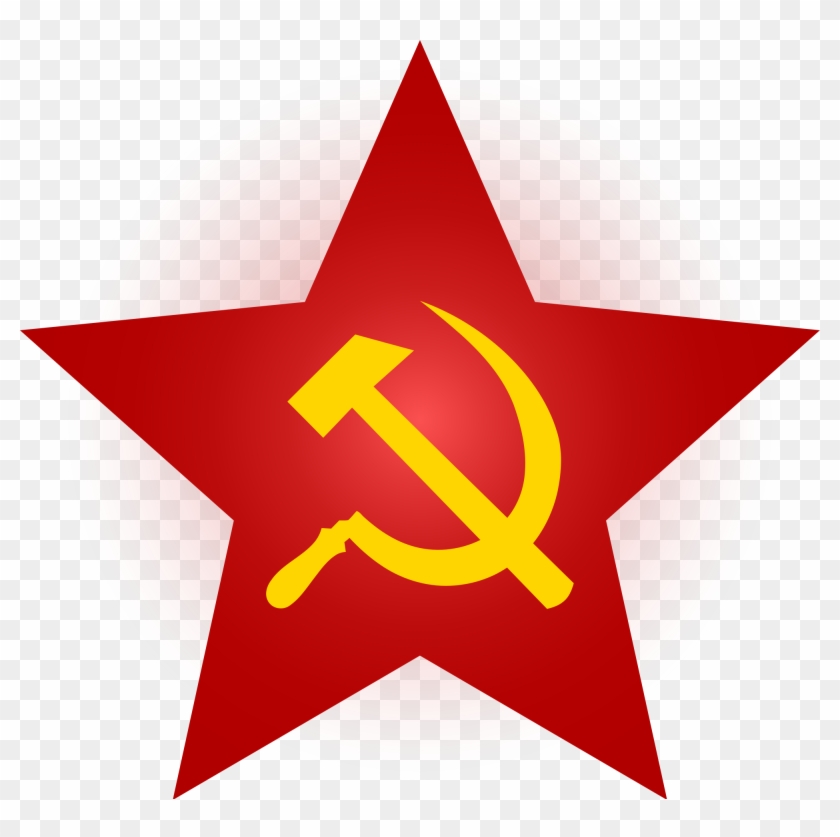Red Star Png - Hammer And Sickle On White Background Clipart
