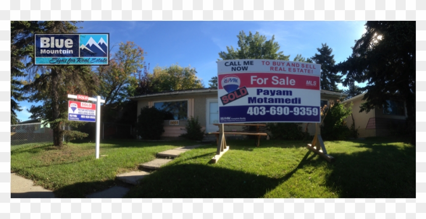 Residential Real Estate 4 X 8 Sign With Sold Sticker - Banner Clipart