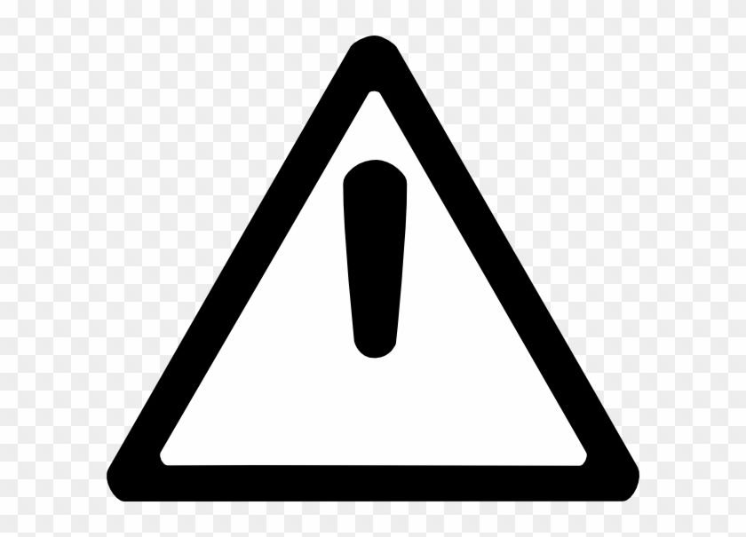 Jpg Library Library Caution Clip Art At Clker Com Vector - Caution Sign Black And White Png Transparent Png