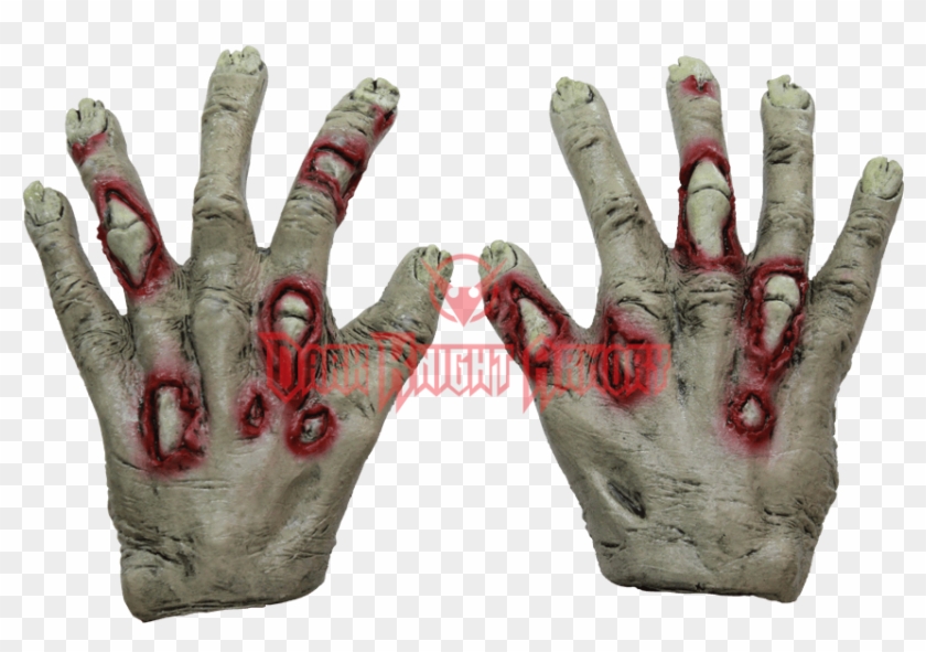 Junior Rotted Zombie Costume Hands - Costume Clipart