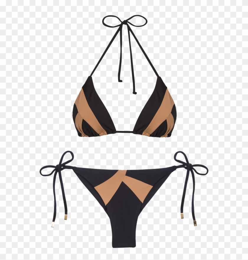 Black Wave Triangle Bikini Swimsuit Clipart 227094 Pikpng
