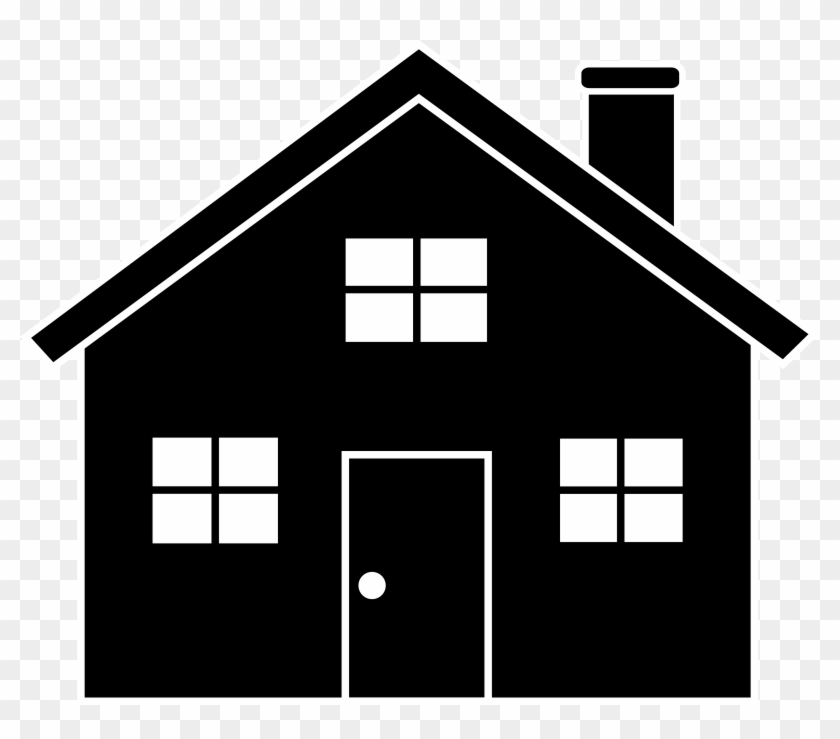 Black House Silhouette - House Silhouette Clipart