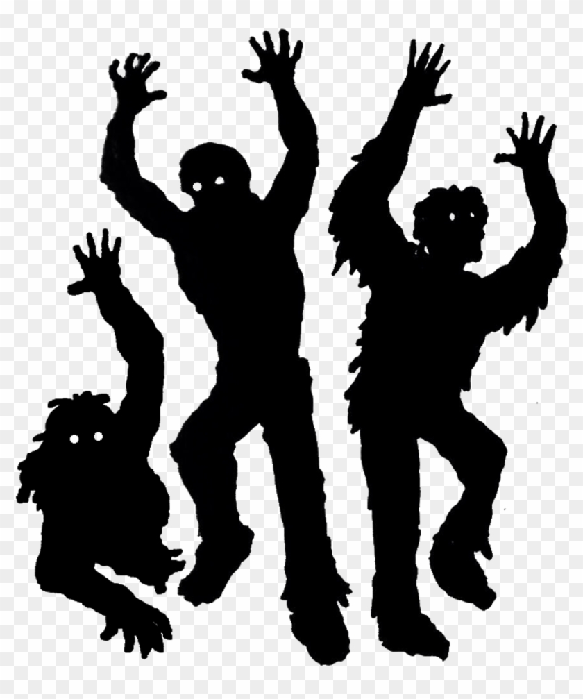 Zombie, Halloween, Creep, Horror, Scary, Evil, Fear - Transparent Zombie Silhouette Png Clipart #227344