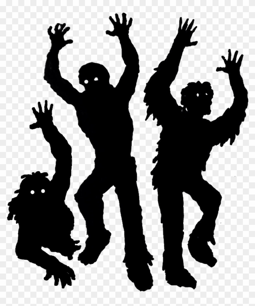 Zombie, Halloween, Creep, Horror, Scary, Evil, Fear - Transparent Zombie Silhouette Png Clipart