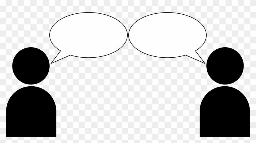 Clip Art Black And White Library Person Silhouette - People Talking Clipart - Png Download