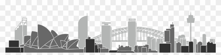 Sydney Skyline Silhouette Png - Sydney Transparent Background Clipart