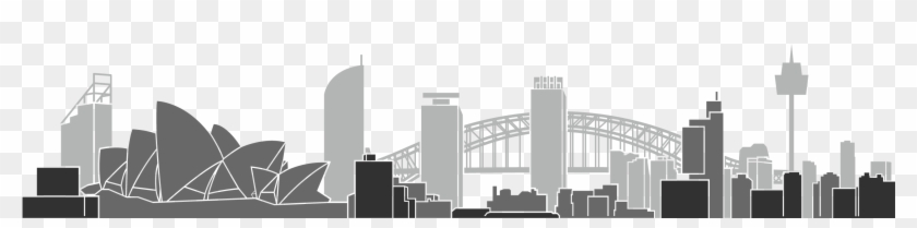 Sydney Skyline Silhouette Png - Sydney Transparent Background Clipart #227454