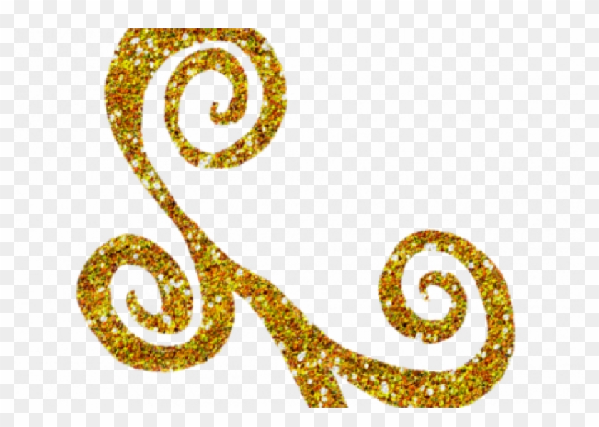 Free Png Download Gold Swirl Png Images Background - Gold Glitter Design Png Clipart