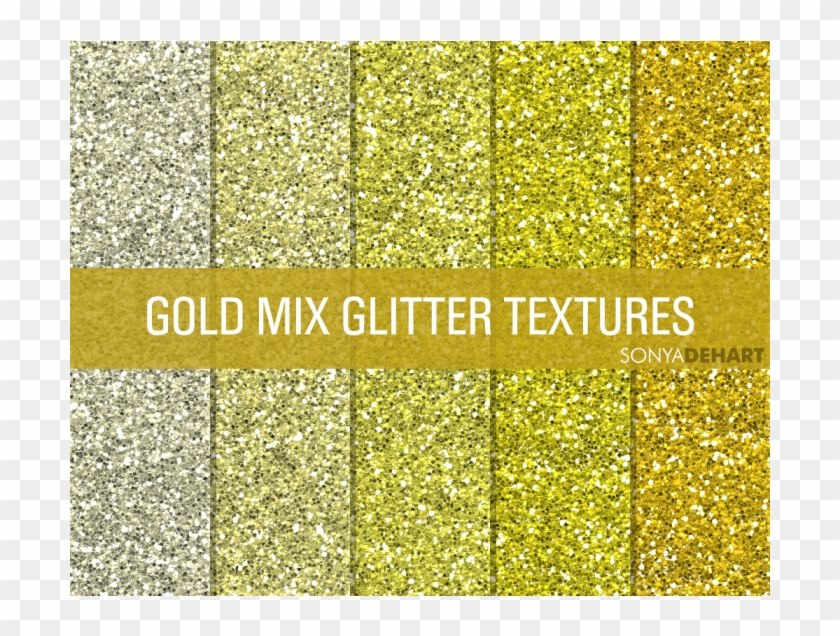 Glitter Textures Digital Paper Pack Gold Mix - Glitter Clipart #227601