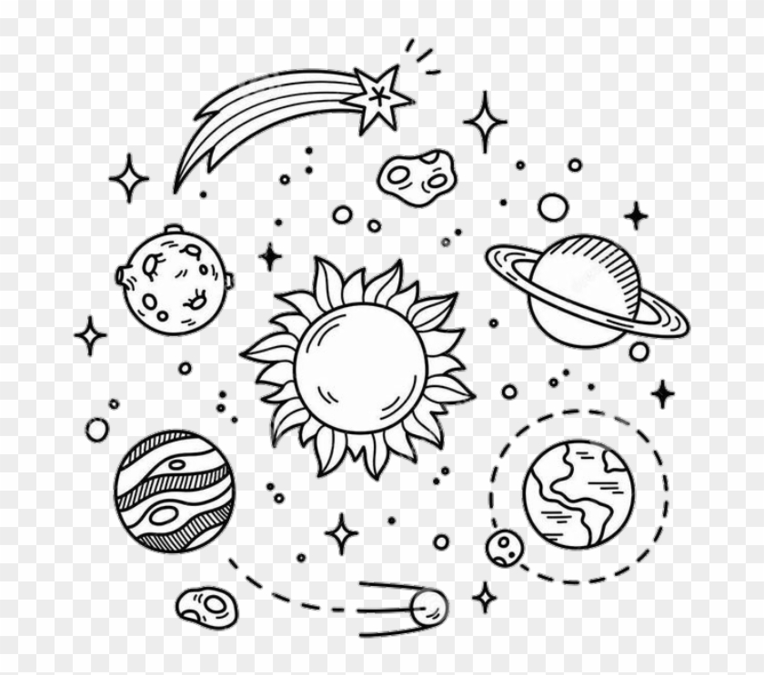 Clip Art Black And White Download Collection Of Transparent - Sun Moon Bullet Journal - Png Download