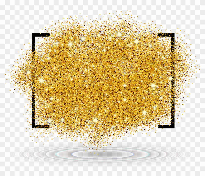 Castle Clipart Gold Glitter - Gold Glitter Brush Stroke - Png Download #227654