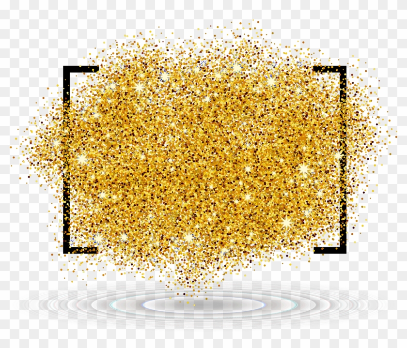 Castle Clipart Gold Glitter - Gold Glitter Brush Stroke - Png Download