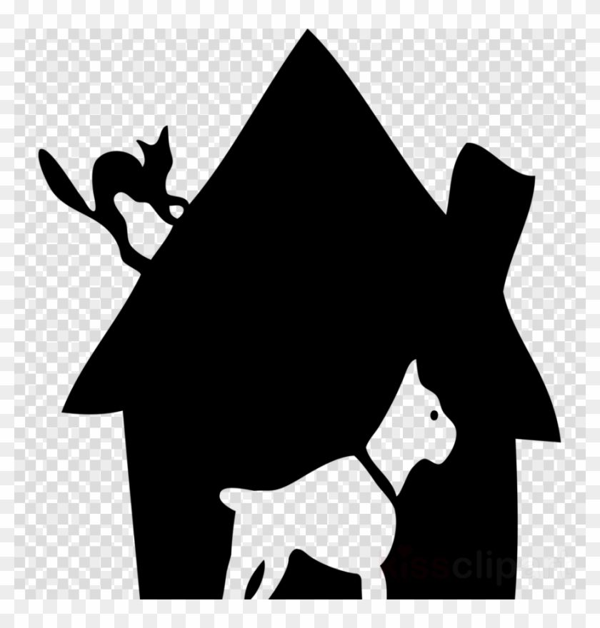 Dog House Png Silhouette Clipart Boxer Cat Puppy - Call Center Ícone Transparent Png #227705