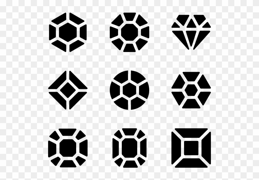 Diamonds - Diamond Top View Vector Clipart