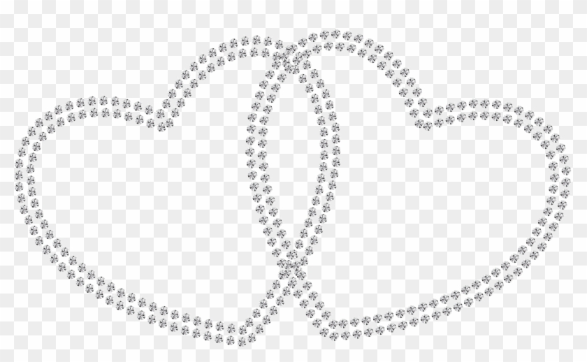 Diamond Hearts Png , Png Download - Two White Heart Png Clipart #227831