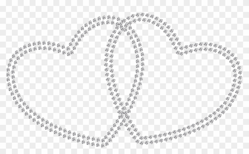 Diamond Hearts Png , Png Download - Two White Heart Png Clipart