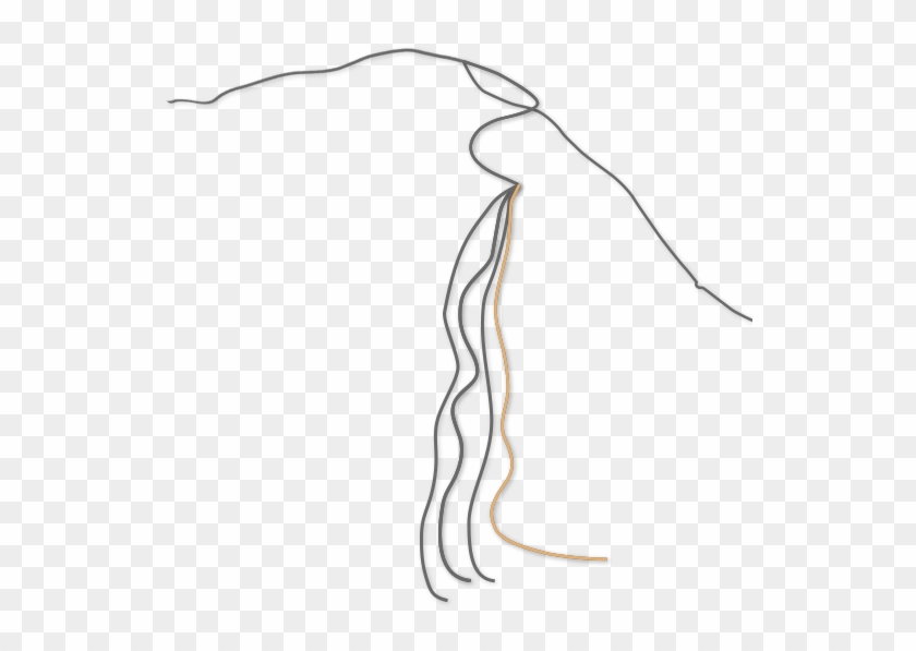 Images Consisting Of Orange Lines On A Transparent - Sketch Clipart