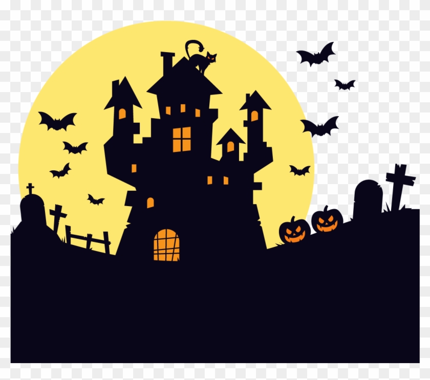 1200 X 1200 3 - Haunted House Halloween Png Clipart