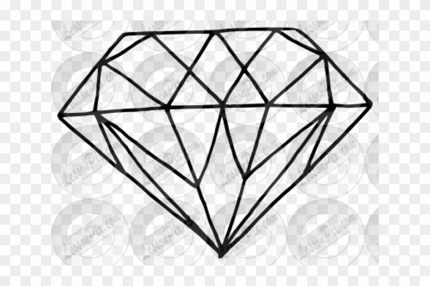 Ruby Clipart Diamond Outline - Illustration Of Diamond - Png Download