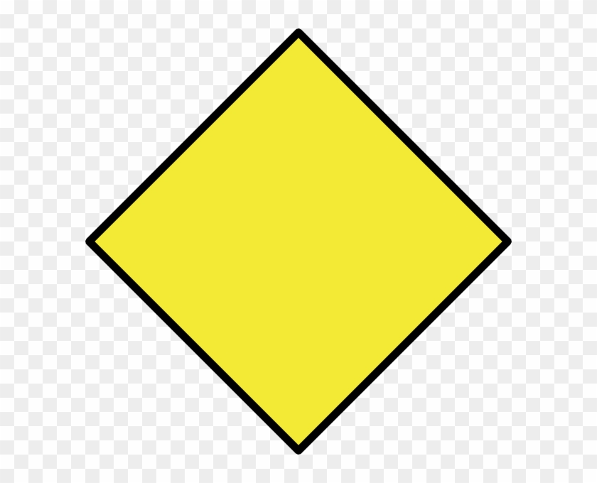 Yellow Diamond 2 Clip Art At Clker - Blank Yellow Sign Meaning - Png Download