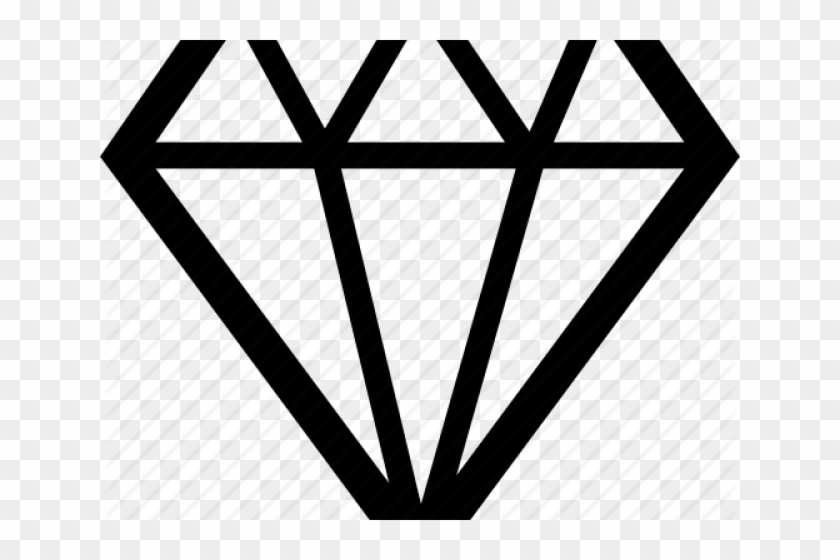 Ruby Clipart Diamond Outline - Silhouette Of A Diamond - Png Download
