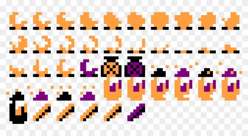 Sprite Sheet Of Important Items From The Game Clipart