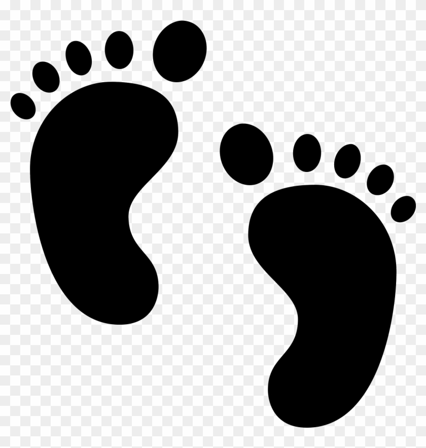 Feet Png - Baby Feet Clipart Black And White Transparent Png #229221