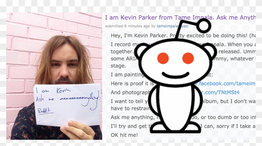 Tame Impala Frontman, Kevin Parker, Just Completed - Reddit Alien Clipart #229223
