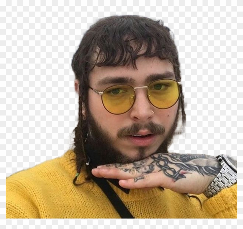 Postmalone Meme Tumblr Yellowaesthetic Freetoedit - Funny Post Malone Stickers Clipart #229362